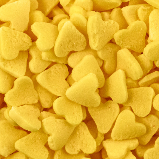 Yellow Heart Sprinkles Edible Cake decorations