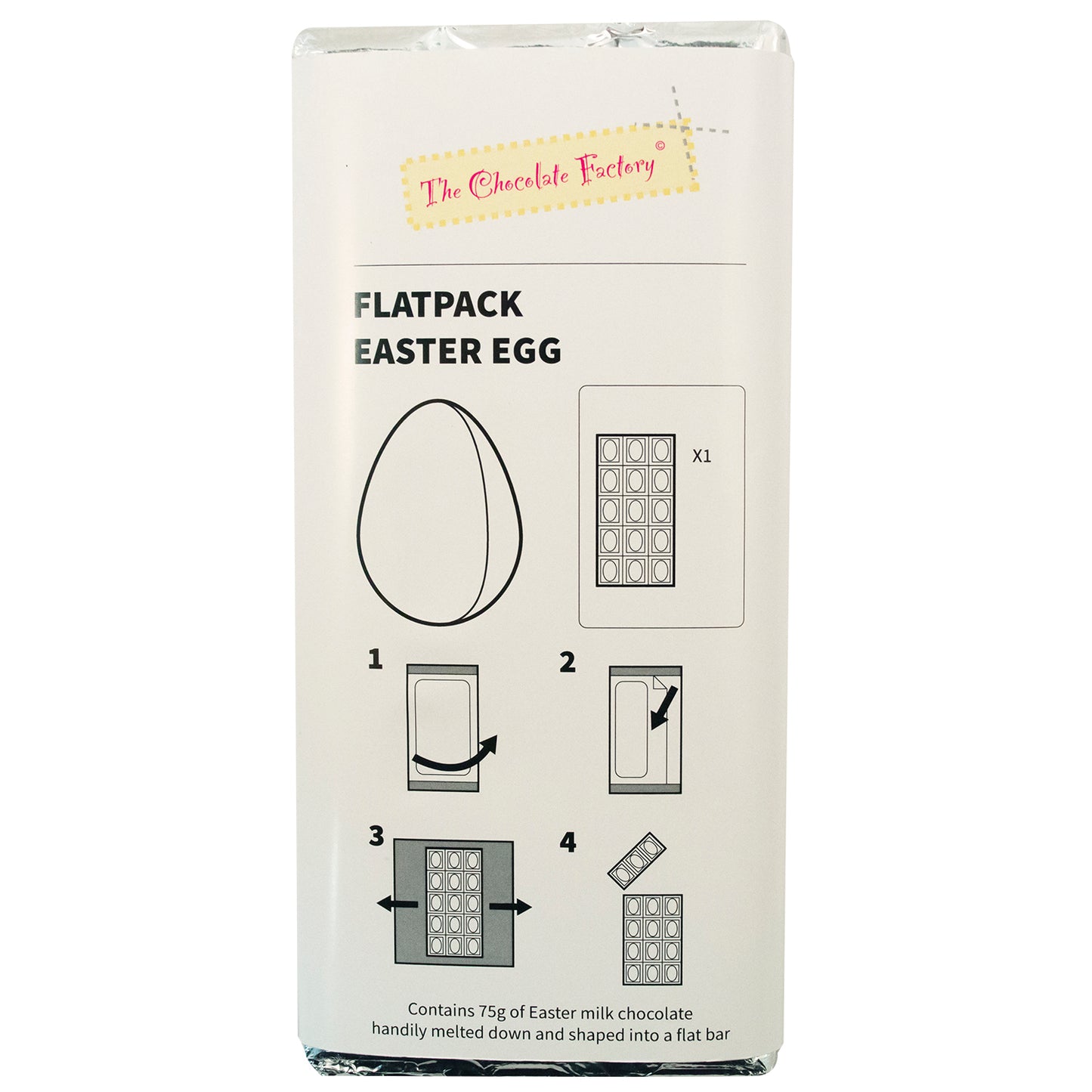 Egg Flatpack Solid Milk Chocolate 75g Bar