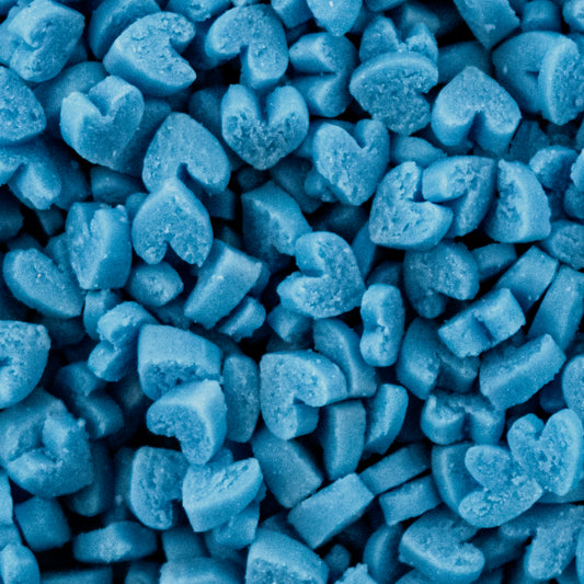 Bright Blue Mini Heart Sprinkles