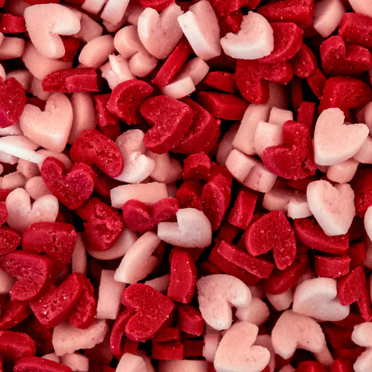 Pink & Red Mini Heart Sprinkles