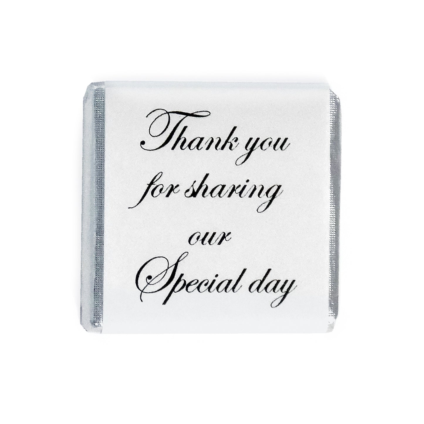 Small wedding chocolates thank you for sharing our special day - uk