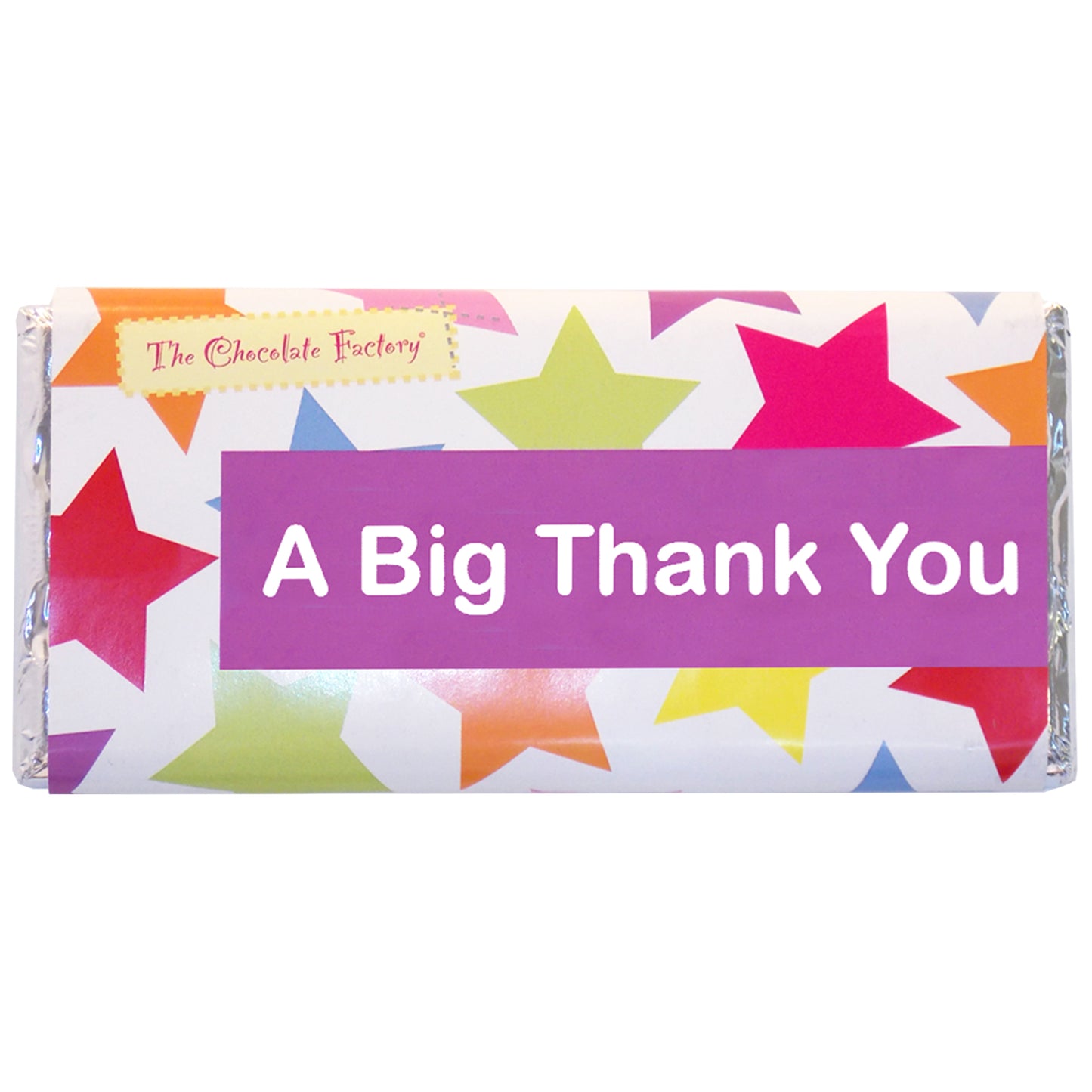 A Big Thank You Star Design Solid Milk Chocolate 75g Bar