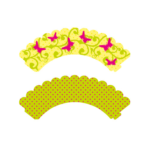 Butterfly Reversible Cupcake Wrap