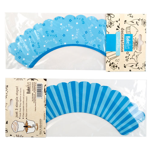 It's a Boy Reversible Cupcake Wrap