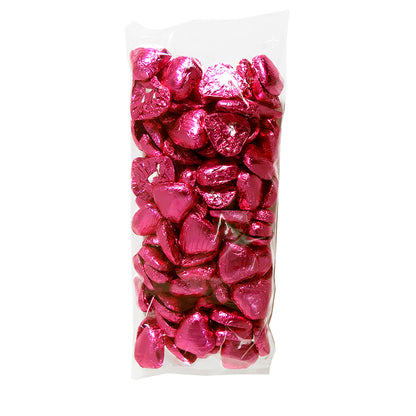 Pink Foiled Chocolate Hearts Wedding Favours Bag