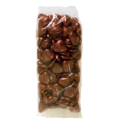 Brown Foiled Chocolate Hearts Wedding Favours Bag
