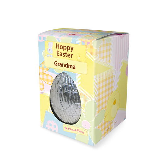 Hoppy Easter Grandma / Gran / Mamgu / Nanna / Nan / Nanny Chocolate Easter Egg