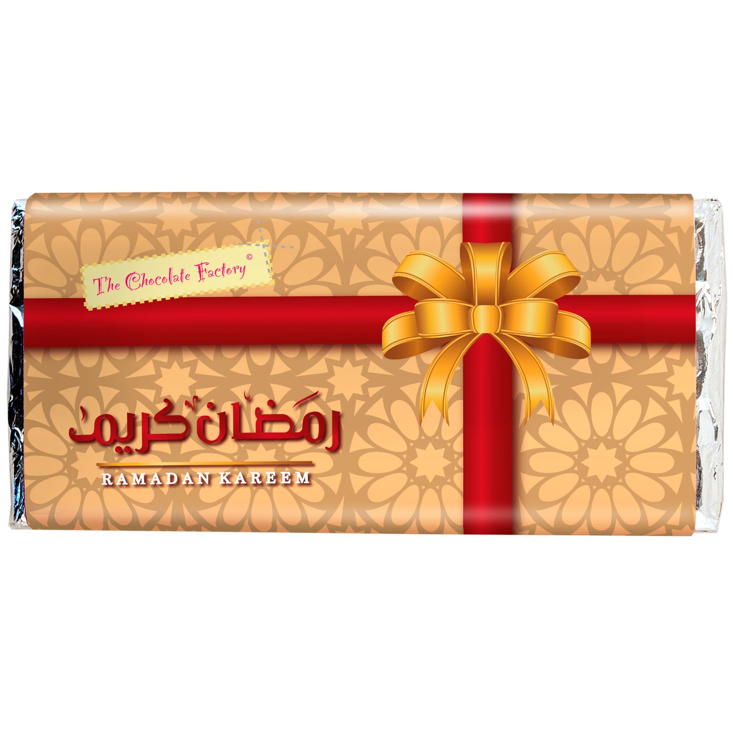 Bow and Flower Ramadan Solid Milk Chocolate 75g Bar