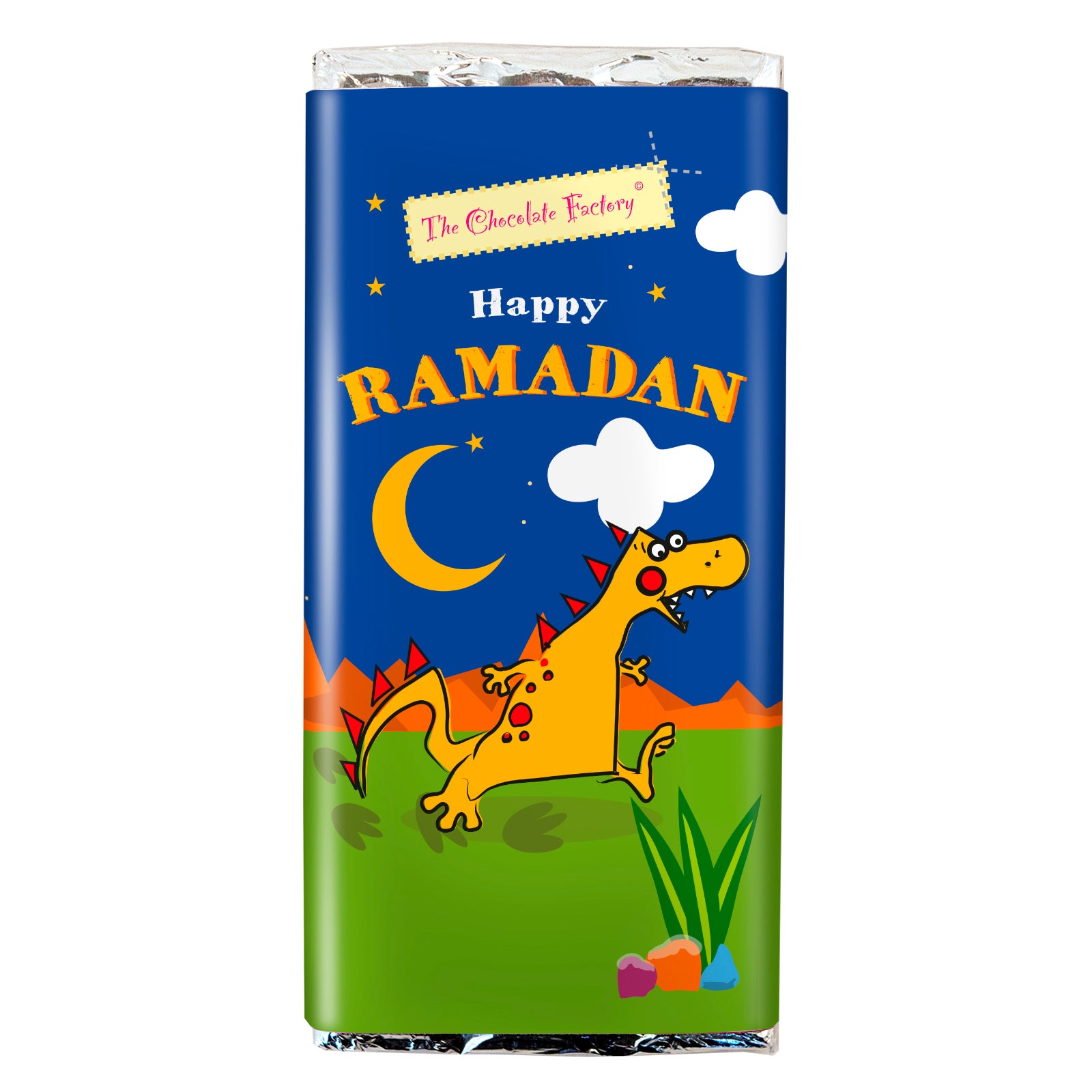 Dinosaur Ramadan Solid Milk Chocolate 75g Bar