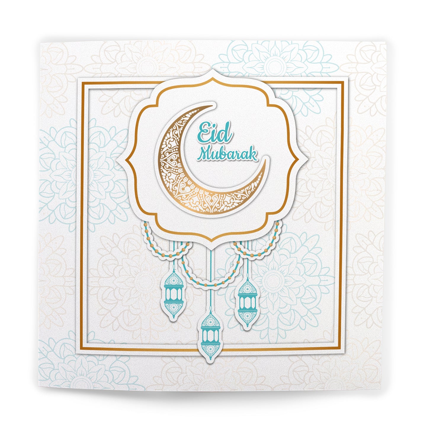 Blue lantern Eid Card - michton - uk