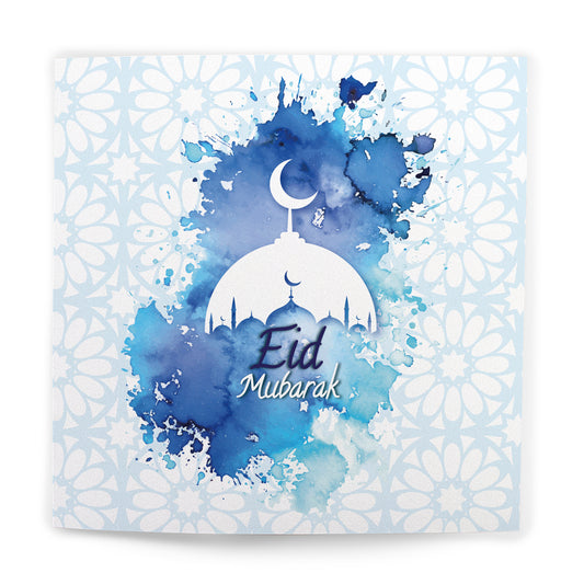 Eid-card-Eid-mubarak-Mosque and moon --Michton-Uk