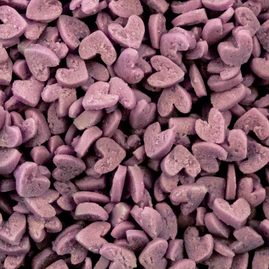 Purple Mini Heart Sprinkles