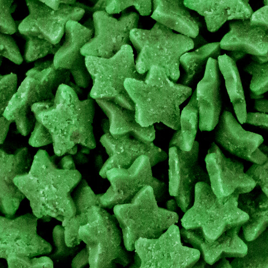 Green Star Sprinkles - Edible cake decorations
