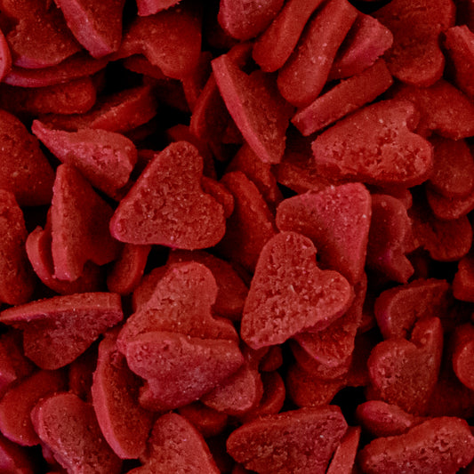 red heart sprinkles edible cake decorations 