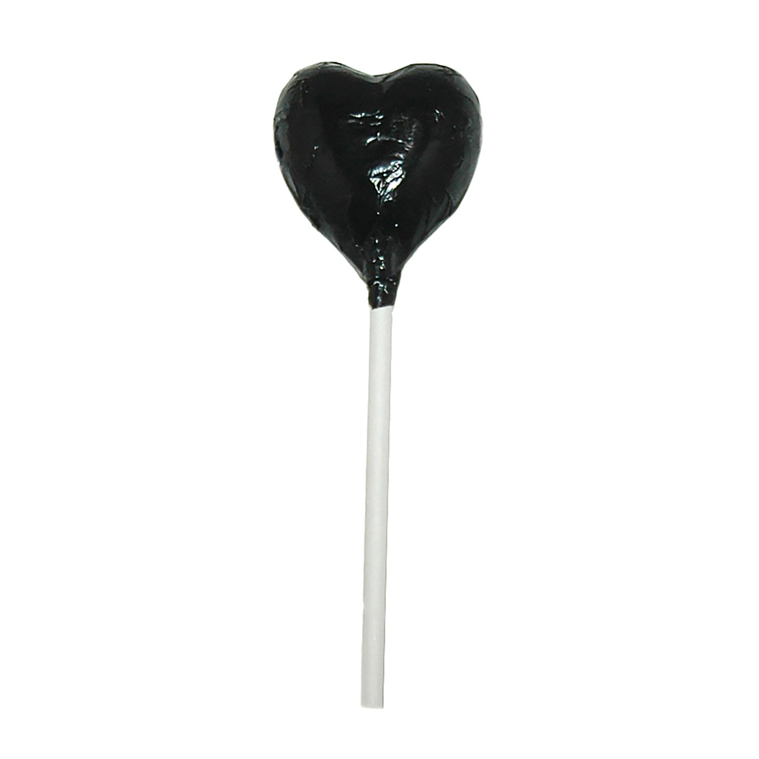 Black Foiled Chocolate Heart Lollipop Wedding Favours