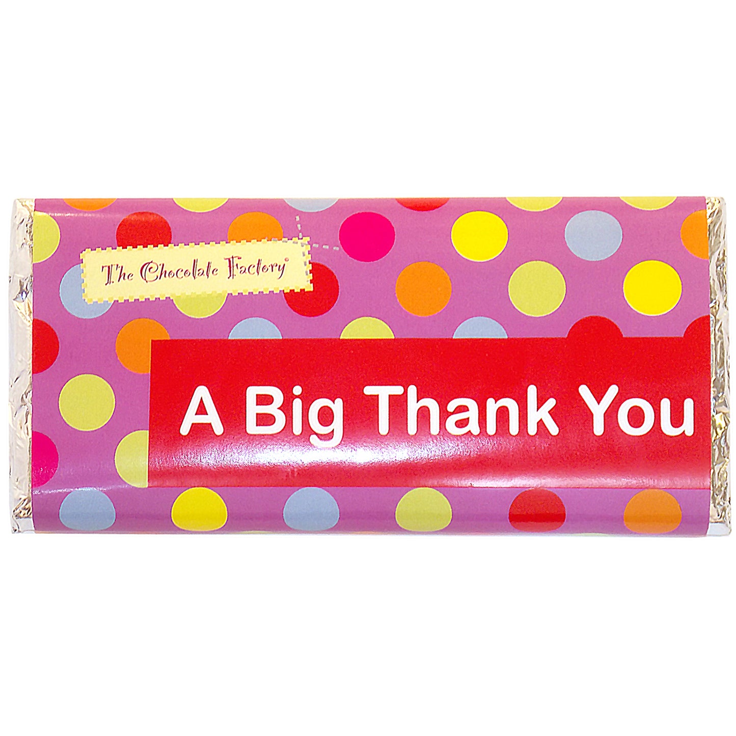 A Big Thank You Dot Design Solid Milk Chocolate 75g Bar