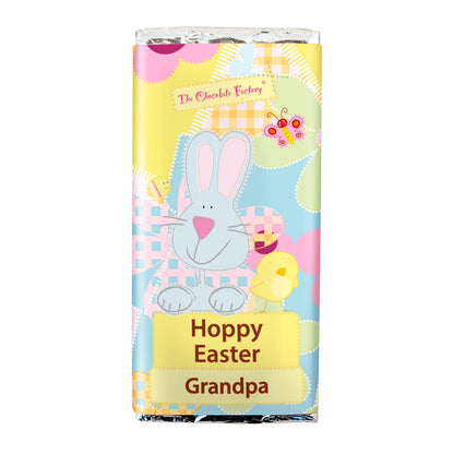 Hoppy Easter Chocolate Bar - Grandpa / Bampie / Dadcu / Gramps Variations