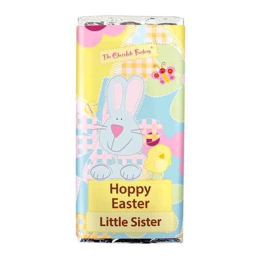 Hoppy Easter Little Sister Chocolate Bar