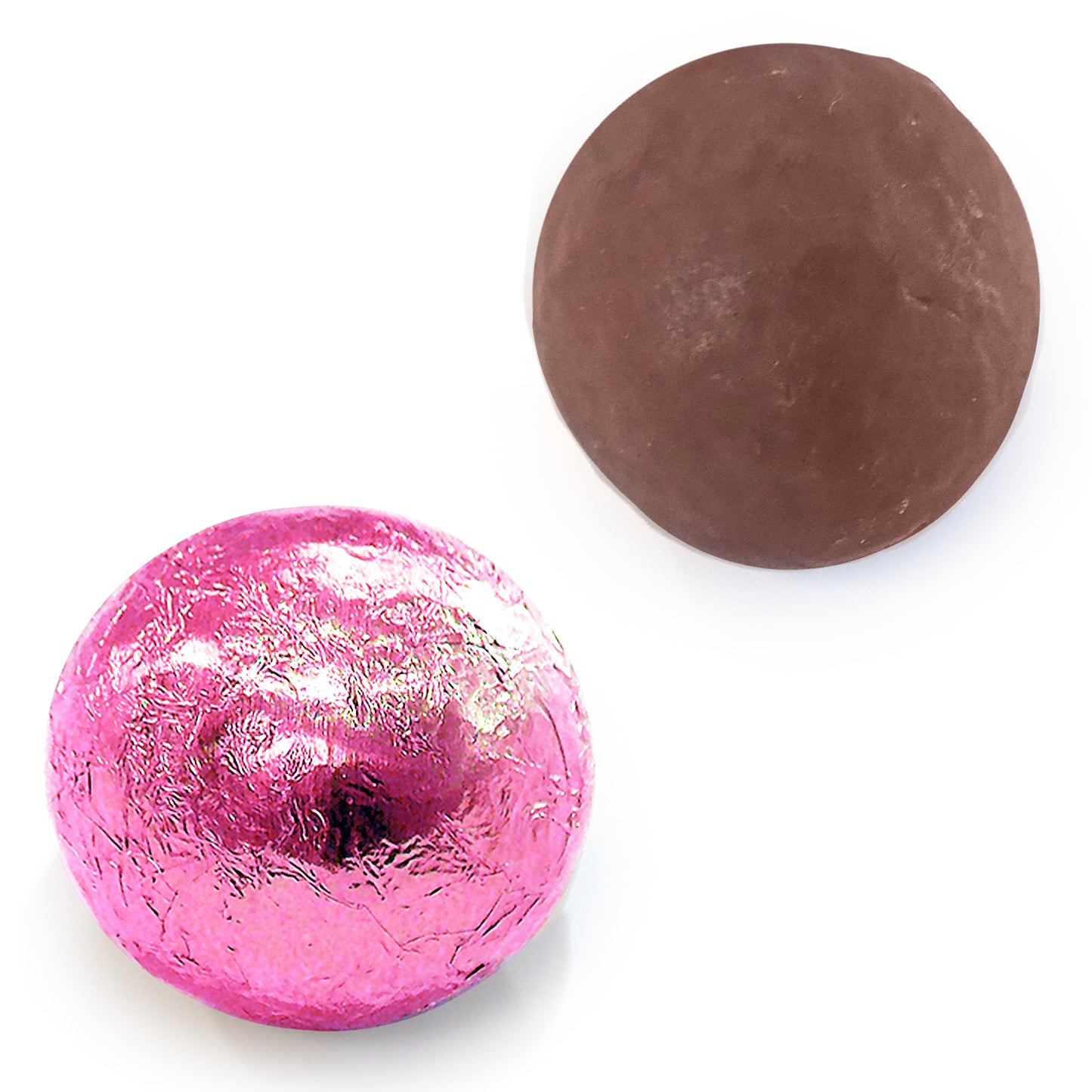 Pink Foiled Milk Chocolate Balls - 500g