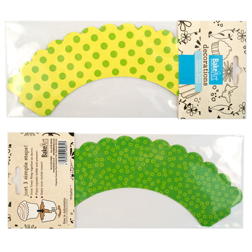 Green & Yellow Reversible Cupcake Wrap