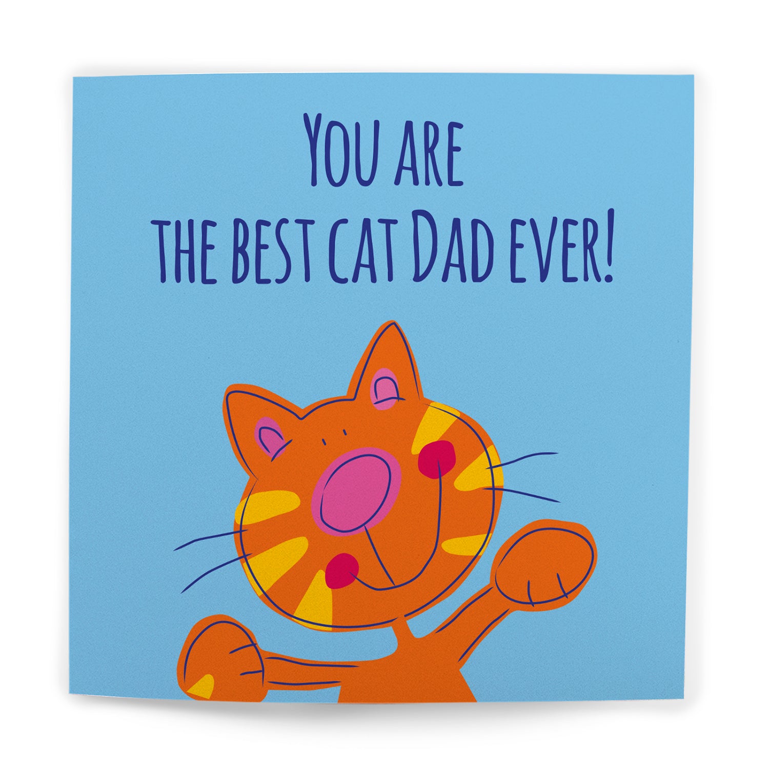 Best cat dad ever - father's day card from the cat - Funny card - Michton - UK