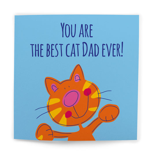 Best cat dad ever - father's day card from the cat - Funny card - Michton - UK