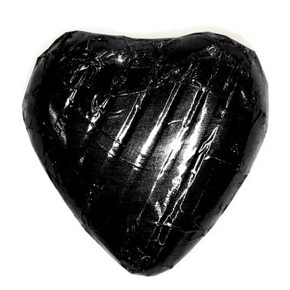 Black Foiled Chocolate Hearts Wedding Favours Wrapped