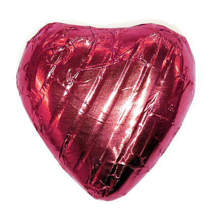 Burgundy Foiled Chocolate Hearts Wedding Favours Wrapped