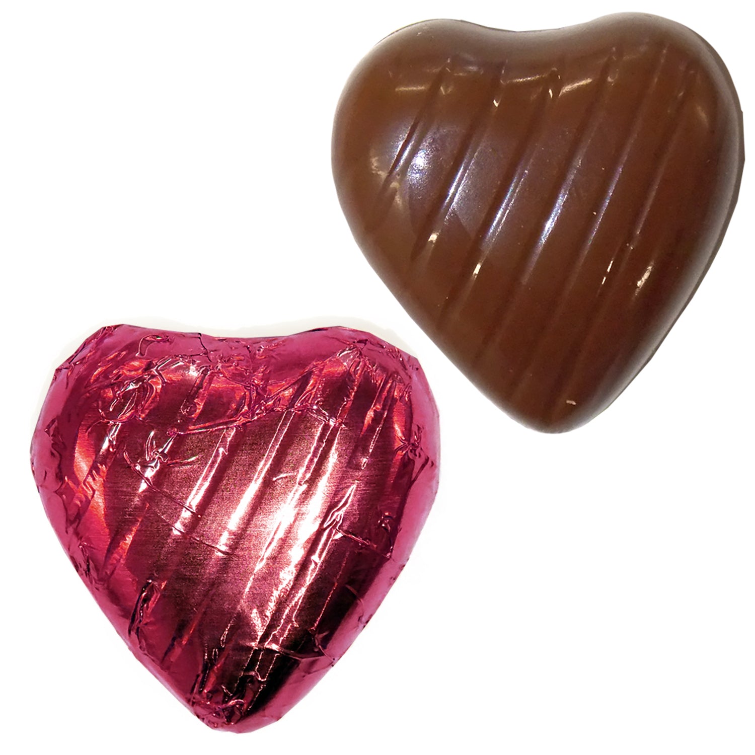 Burgundy Foiled Chocolate Hearts Wedding Favours
