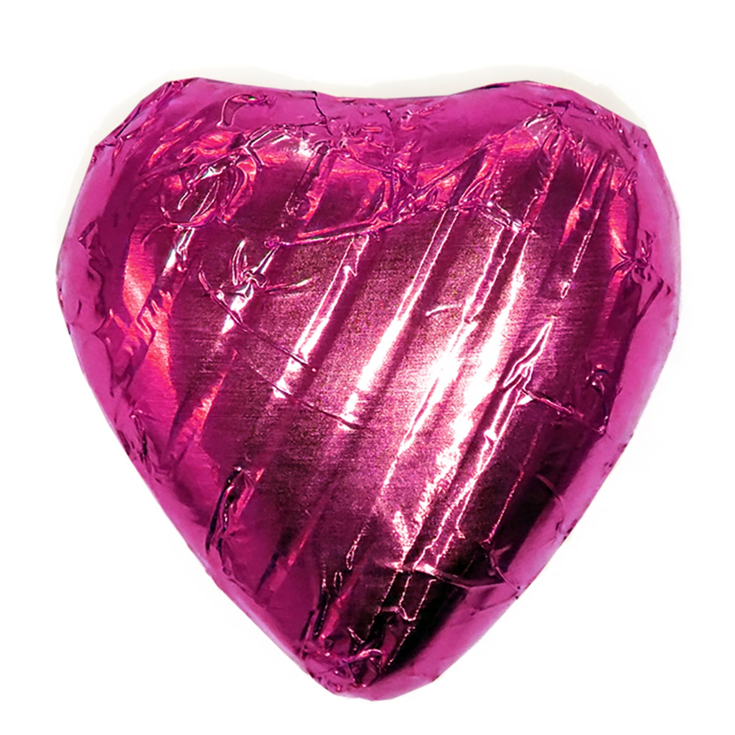 Cerise Foiled Chocolate Hearts Wedding Favours Wrapped