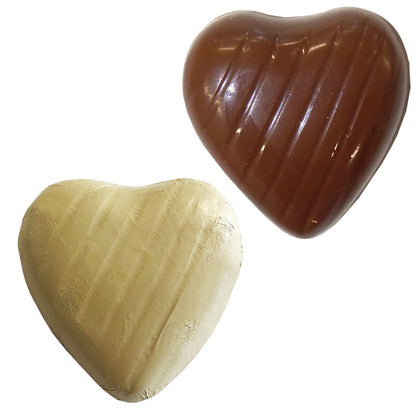 Ivory Foiled Chocolate Hearts Wedding Favours