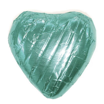 Light Blue Foiled Chocolate Hearts Wedding Favours Wrapped