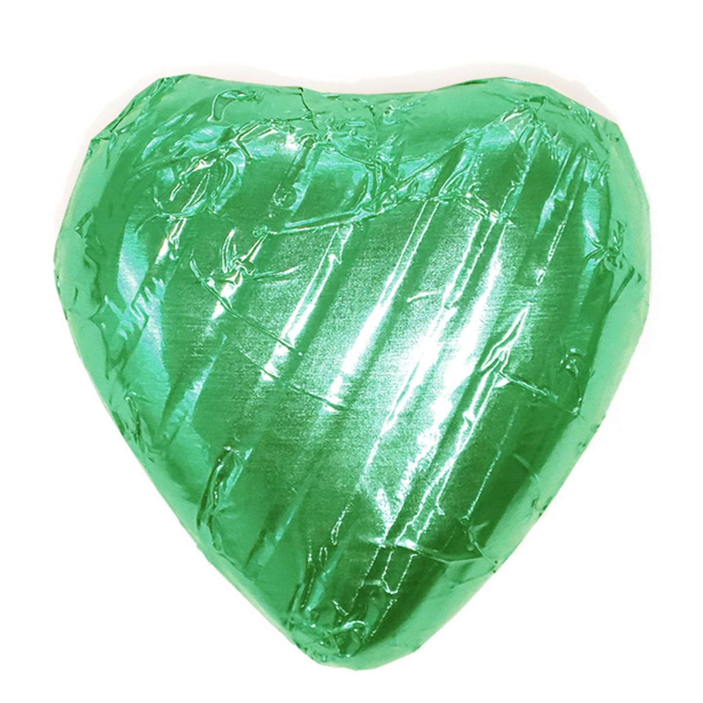 Light Green Foiled Chocolate Hearts Wedding Favours Wrapped