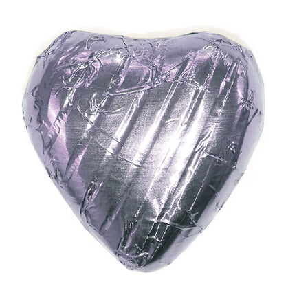 Violet Foiled Chocolate Hearts Wedding Favours Wrapped