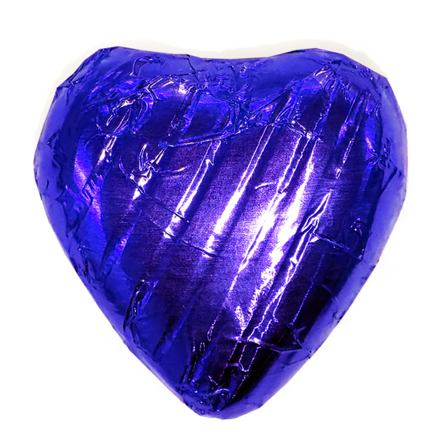 Midnight Blue Foiled Chocolate Hearts Wedding Favours Wrapped