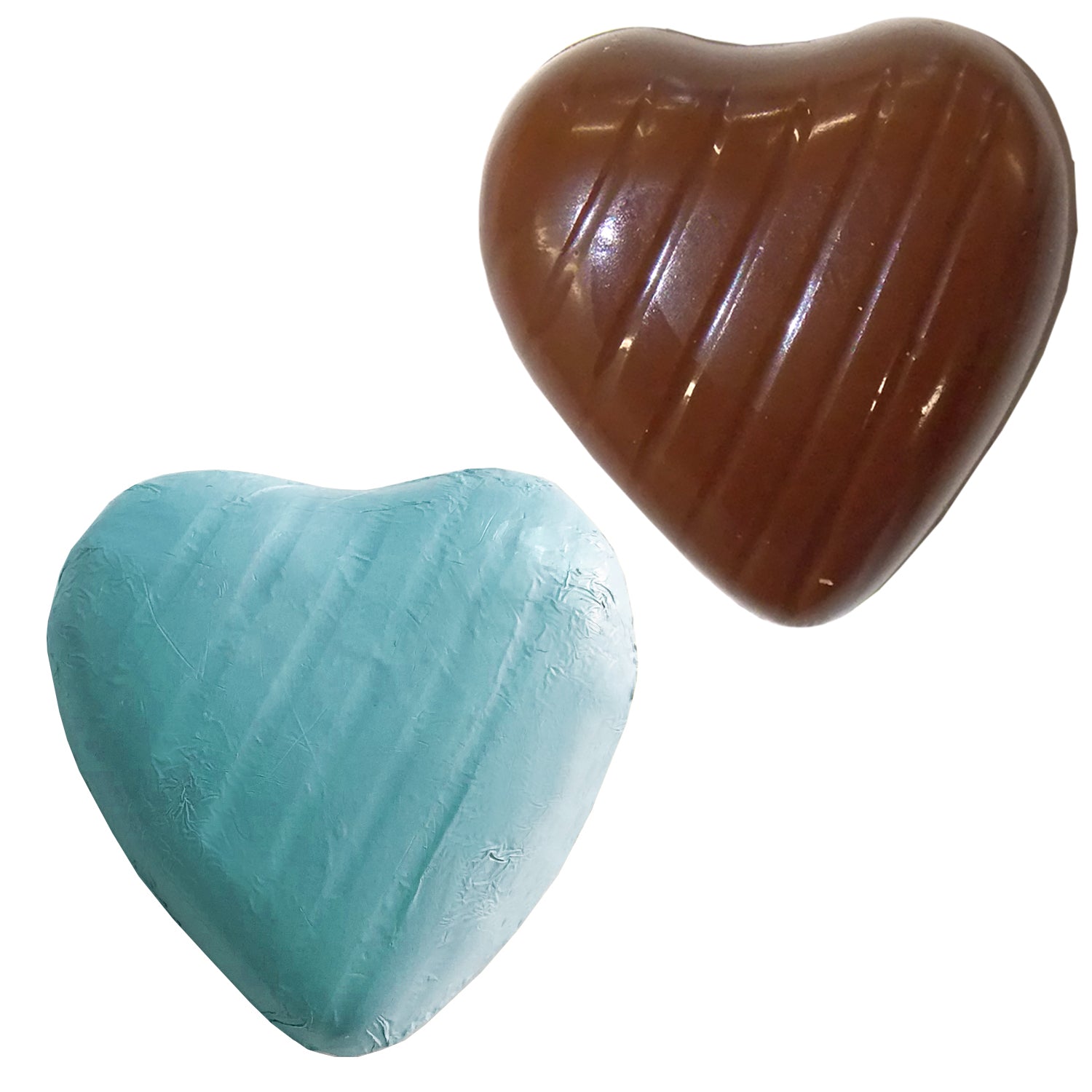 Powder Blue Foiled Chocolate Hearts Wedding Favours