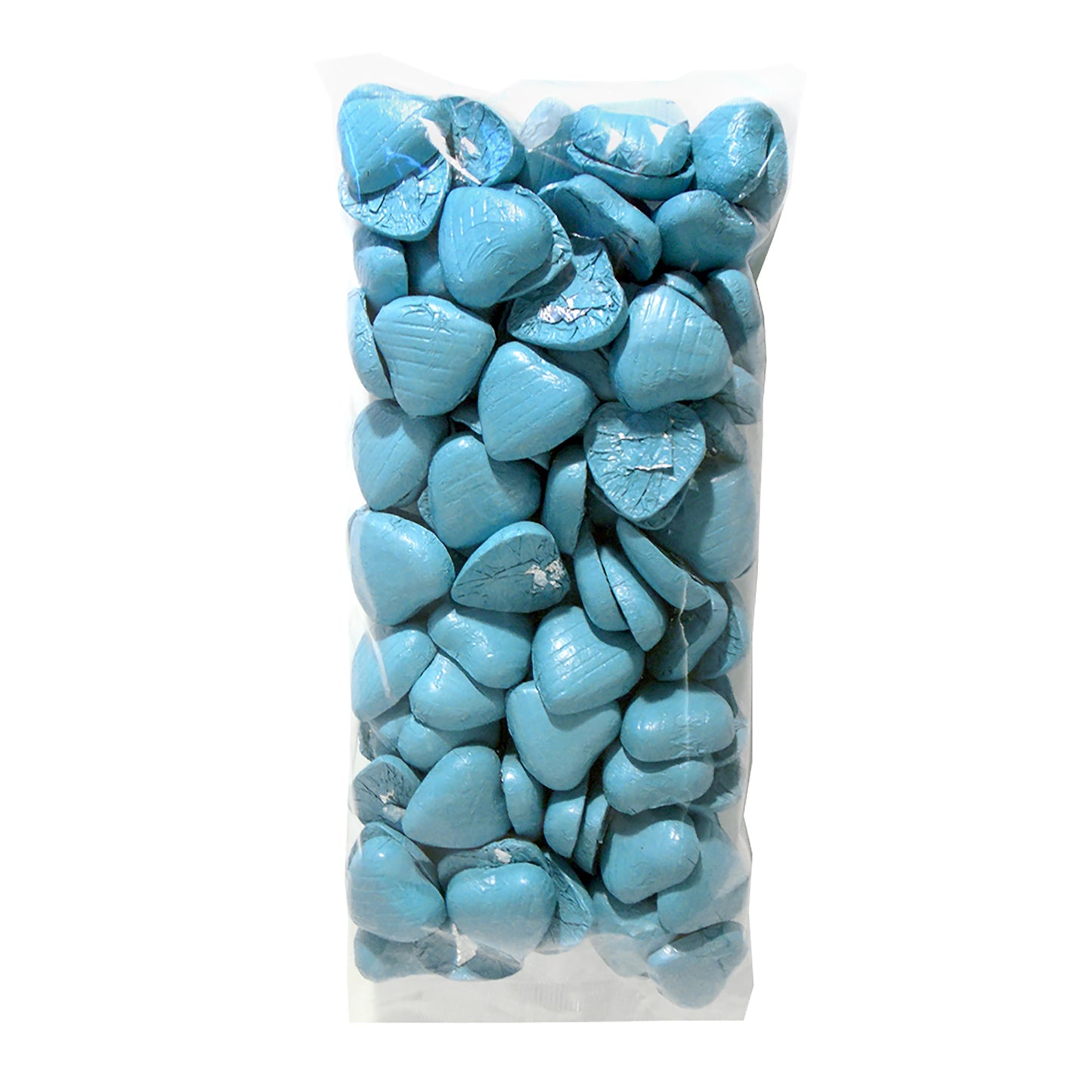 Powder Blue Foiled Chocolate Hearts Wedding Favours Bag