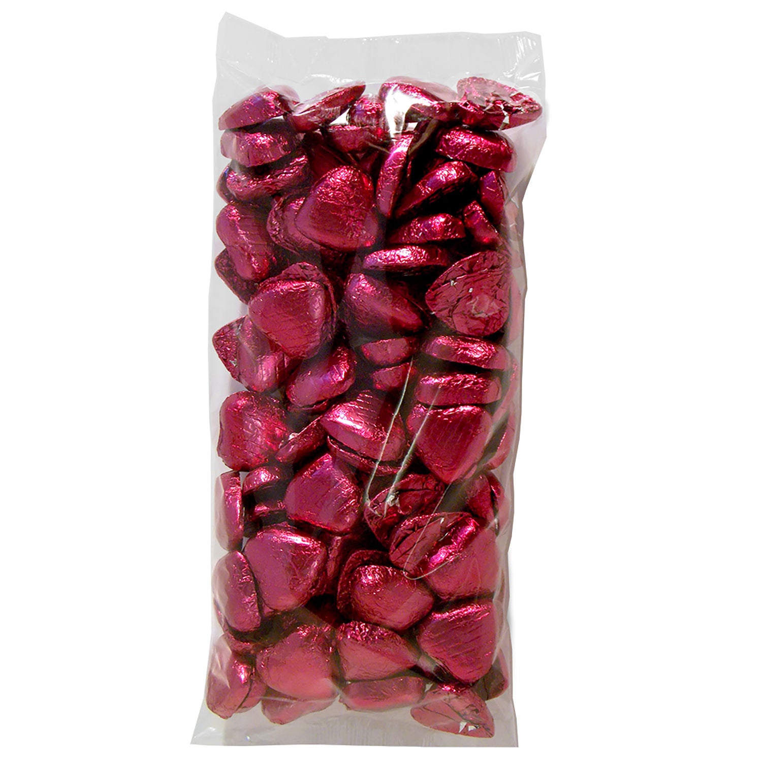 Burgundy Foiled Chocolate Hearts Wedding Favours Bag