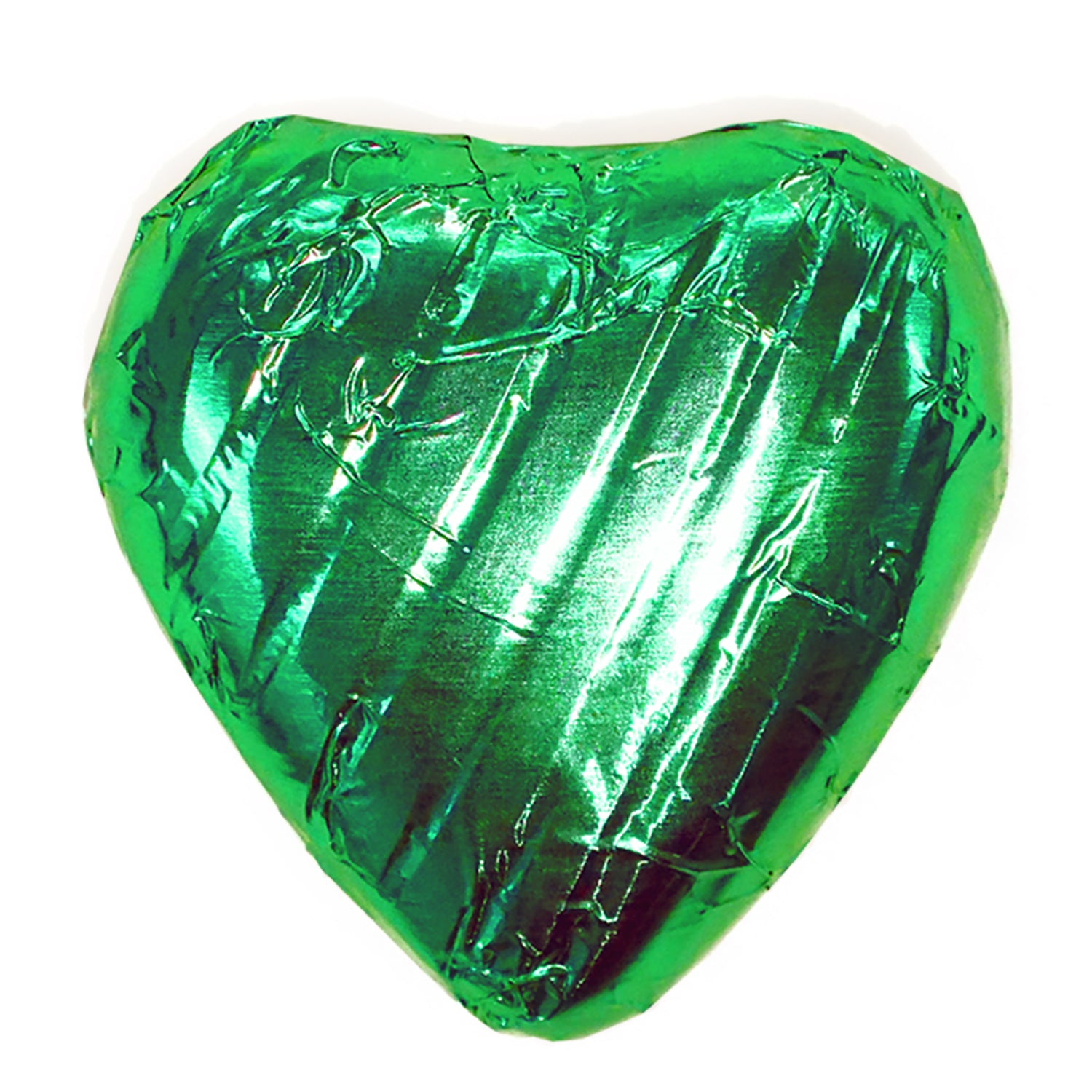 Emerald Green Foiled Chocolate Hearts Wedding Favours Wrapped