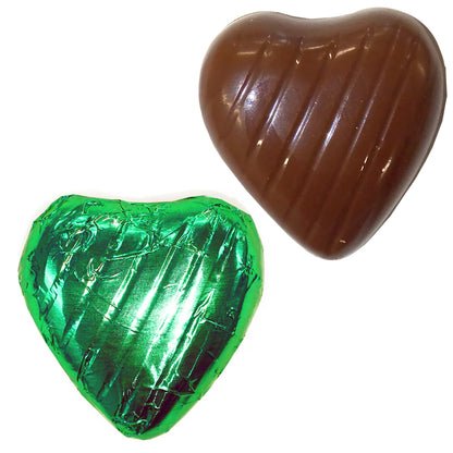 Emerald Green Foiled Chocolate Hearts Wedding Favours